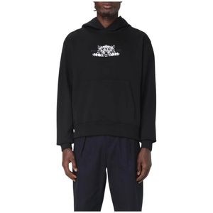 Kenzo, Heren, Sweatshirts & Hoodies, Zwart, Maat: XL Katoen,