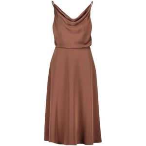 vera mont, Dames, Jurken, Bruin, Maat: L Satijn,