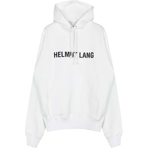 Helmut Lang, Heren, Sweatshirts & Hoodies, Wit, Maat: M Katoen,