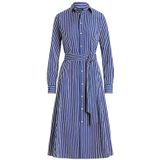 Polo Ralph Lauren - Blousejurk - Donkerblauw/Wit - Gestreept - Lange Mouw