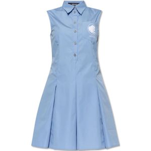 Versace, Dames, Jurken, Blauw, Maat: XS Katoen,