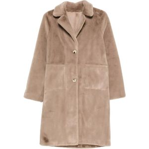 Betta Corradi, Dames, Mantels, Beige, Maat: S Poliester,