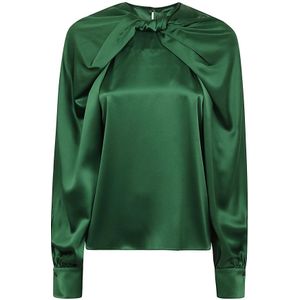 Max Mara, Dames, Blouses & Shirts, Groen, Maat: XS Zijde,