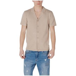 Gianni Lupo, Heren, Truien, Beige, Maat: S Viscose,