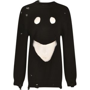 Moschino, Dames, Truien, Zwart, Maat: XS