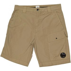 C.p. Company - Casual Shorts - Beige - Stretch Katoenmix - Met Riemlussen