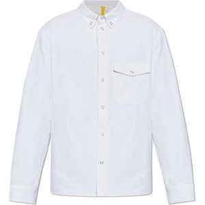 Moncler - Genius - Overhemd - Wit - Katoen - Casual Pasvorm