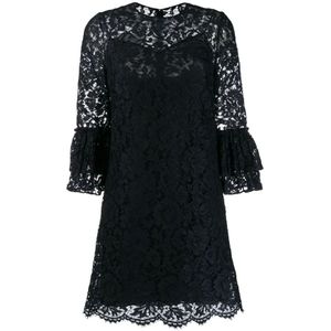 Valentino, Dames, Jurken, Blauw, Maat: M Katoen,