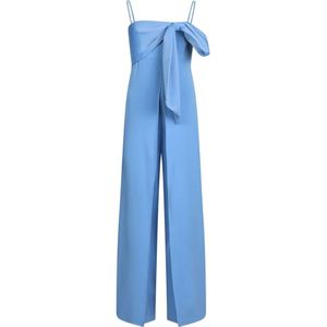 Liu Jo - Jumpsuit - Blauw - Polyester - Gedrapeerd Paneel Detail