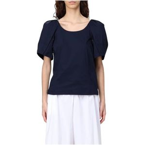 Liviana Conti, Dames, Blouses & Shirts, Blauw, Maat: M