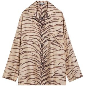 Stella McCartney, Dames, Blouses & Shirts, Beige, Maat: S Zijde,