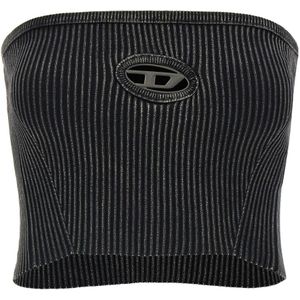 Diesel - M-Clarksvillex - Strapless Top - Zwart - Katoen - Polyamide - Elastaan