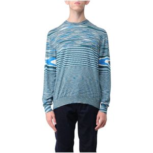 Missoni, Heren, Truien, Blauw, Maat: 3XL