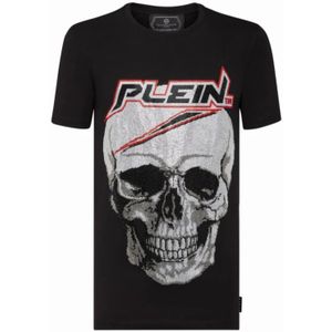 Philipp Plein, Heren, Tops, Zwart, Maat: M Katoen,
