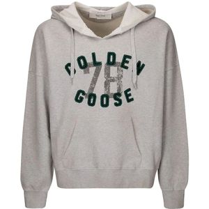 Golden Goose, Dames, Sweatshirts & Hoodies, Grijs, Maat: S Katoen,