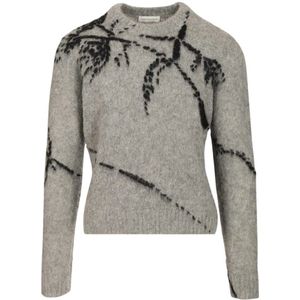 Dries Van Noten, Heren, Truien, Grijs, Maat: XL Wol,