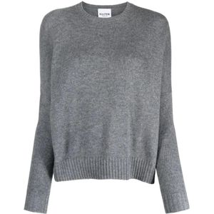 Kujten, Dames, Truien, Grijs, Maat: M Flanel,