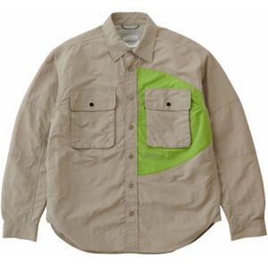 Gramicci, Heren, Overhemden, Beige, Maat: XL Nylon,