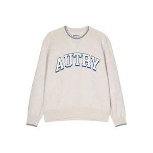 Autry Grijze Sweater Stampato , Gray , Heren , Maat: XL