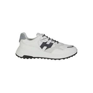 Hogan Geperforeerde leren sneakers in blauw , White , Heren , Maat: 44 EU