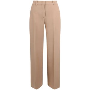 Ermanno Scervino, Dames, Broeken, Beige, Maat: S Leer,