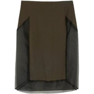 Ami Paris, Dames, Rokken, Bruin, Maat: 2XS Viscose,