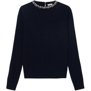 Oltre, Dames, Truien, Blauw, Maat: S Kasjmier,