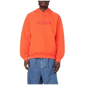 Sunnei, Heren, Sweatshirts & Hoodies, Oranje, Maat: XL Katoen,