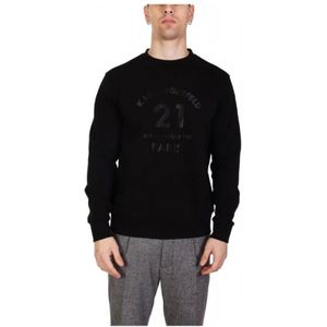 Karl Lagerfeld, Heren, Sweatshirts & Hoodies, Zwart, Maat: M Katoen,