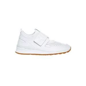 Tod's Sportivo Strap Leren Sneakers , White , Heren , Maat: 40 1/2 EU