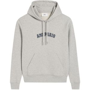 Ami Paris, Heren, Sweatshirts & Hoodies, Grijs, Maat: XL Katoen,