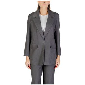 Only, Dames, Jassen, Grijs, Maat: M Poliester,