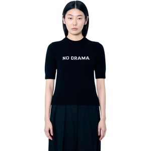 Sportmax, Dames, Truien, Zwart, Maat: XS Wol,