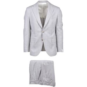 Eleventy, Heren, Pakken, Grijs, Maat: M Wol,