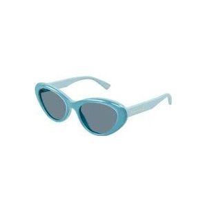 Gucci Lichtblauwe/Blauwe Zonnebril , Blue , Dames , Maat: 54 MM