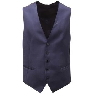 Tagliatore, Heren, Pakken, Blauw, Maat: M Wol,