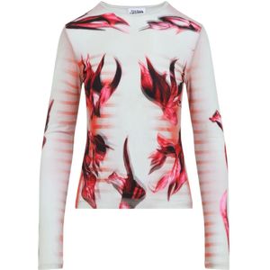 Jean Paul Gaultier, Dames, Tops, Veelkleurig, Maat: M Polyamide,