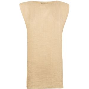 Cortana, Dames, Tops, Beige, Maat: 2XS Linnen,