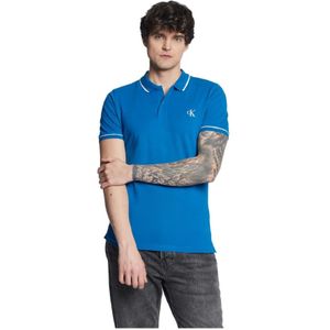 Calvin Klein, Heren, Tops, Blauw, Maat: XS Katoen,