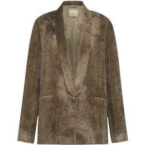 Momoni, Dames, Jassen, Groen, Maat: XS Viscose,