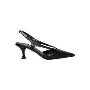 Premiata Stijlvolle zwarte leren slingback sandalen , Black , Dames , Maat: 36 EU
