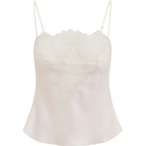 Loveshackfancy, Dames, Tops, Wit, Maat: S Satijn,