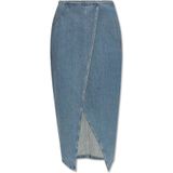 Iro - Isys - Denim Rok - Blauw - Midi-lengte