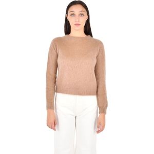 Max Mara, Dames, Truien, Beige, Maat: M Wol,