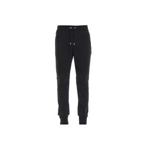 Balmain Logo bedrukte katoenen joggingbroek , Black , Heren , Maat: L