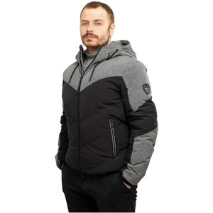 Emporio Armani Ea7, Heren, Jassen, Zwart, Maat: XL Leer,