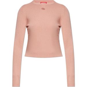 Diesel, Dames, Truien, Roze, Maat: XL Wol,