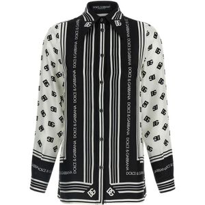 Dolce & Gabbana, Dames, Blouses & Shirts, Veelkleurig, Maat: XS Zijde,