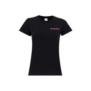 Pinko T-Hemden , Black , Dames , Maat: L