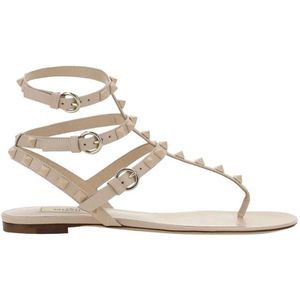 Valentino Garavani, Dames, Schoenen, Beige, Maat: 35 EU Leer,